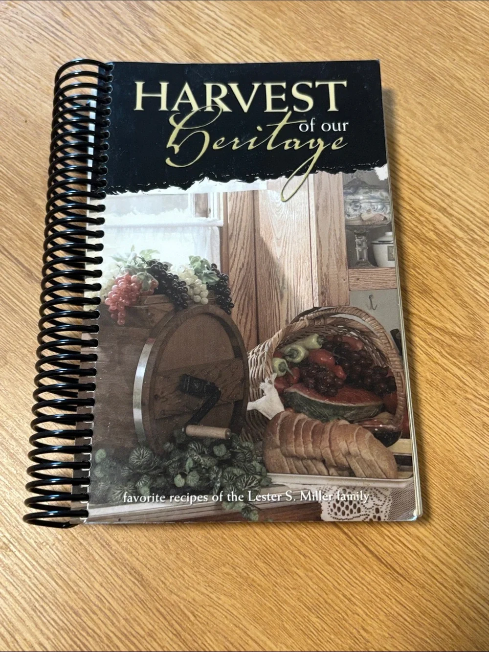 Harvest of Our Heritage Cookbook - Black Coil-Bound